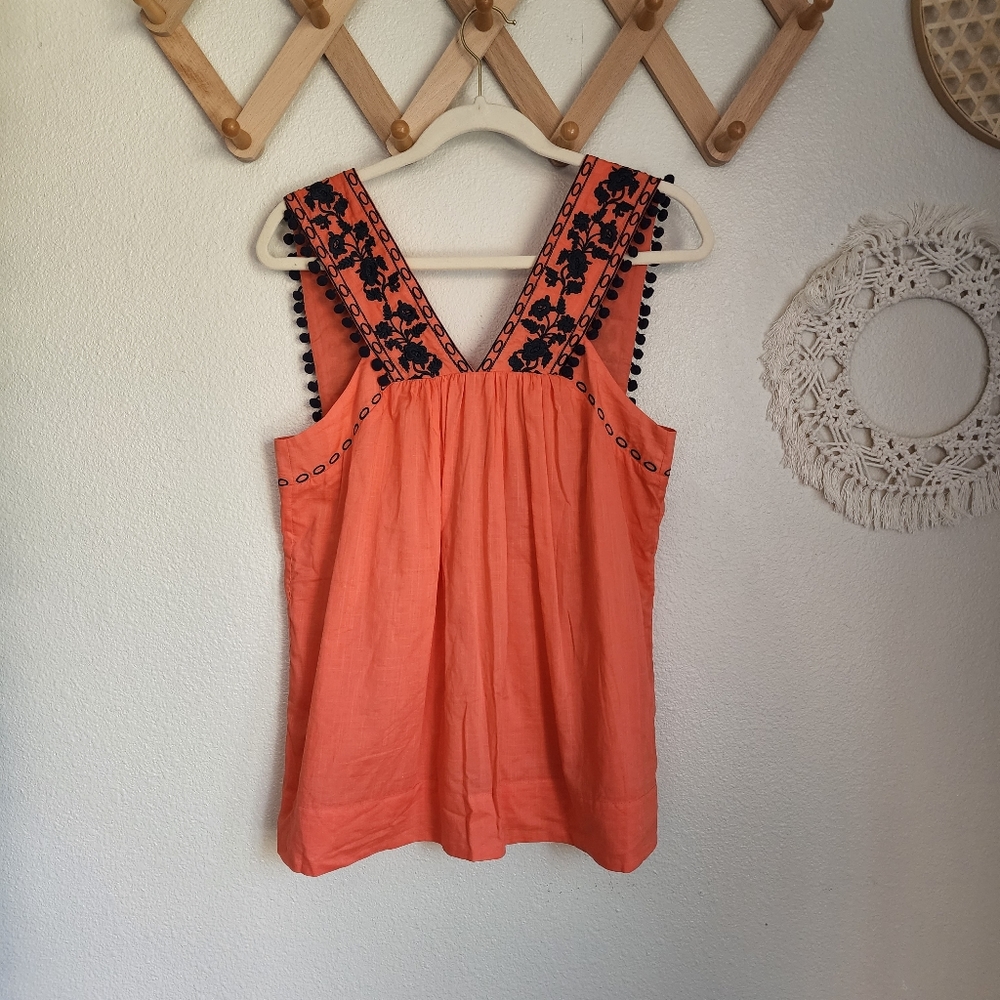 J Crew Embroidered Top
